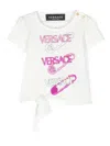 VERSACE GRAPHIC LOGO PRINT COTTON T-SHIRT