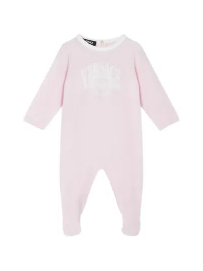 Versace Babies' Graphic Pajama In Multi