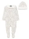 Versace Graphic-print Babygrow Set In Neutrals