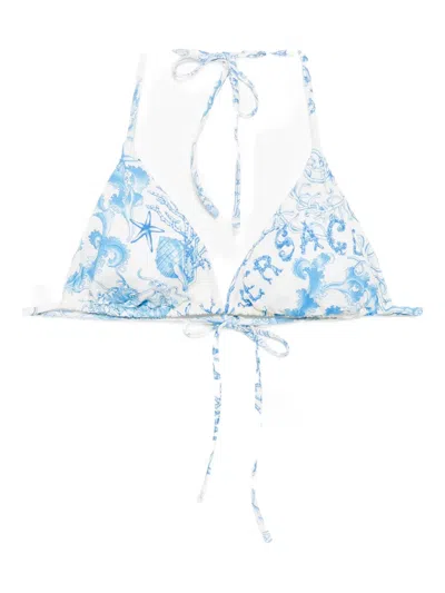 Versace Graphic-print Bikini Top In Multi