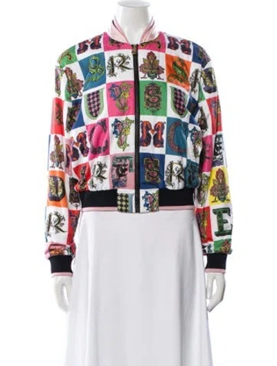 Pre-owned Versace Graphic Print Bomber Jacket In Multi