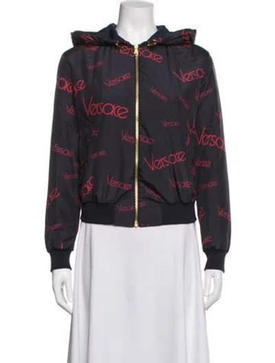 Pre-owned Versace Graphic Print Bomber Jacket W/ Tags In Multicolor