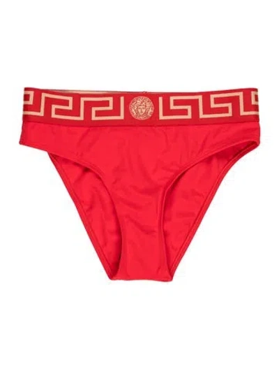 Pre-owned Versace Graphic Print Bottoms In Orange
