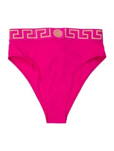 Pre-owned Versace Graphic Print Bottoms W/ Tags In Pink