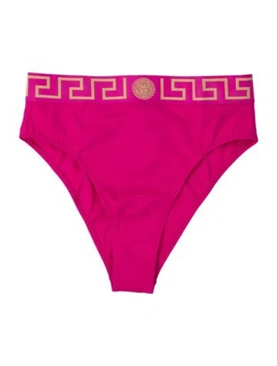 Pre-owned Versace Graphic Print Bottoms W/ Tags In Pink