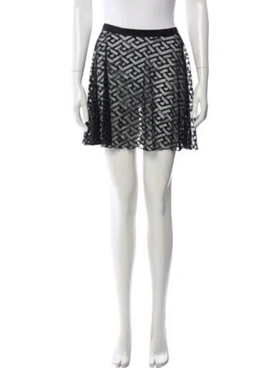 Pre-owned Versace Graphic Print Cover-up W/ Tags In Black
