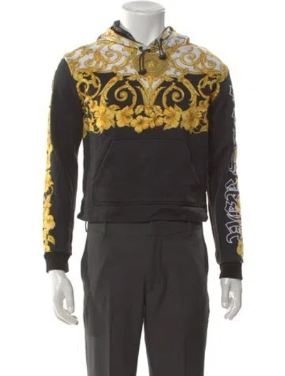 Pre-owned Versace Graphic Print Crew Neck Hoodie In Multi