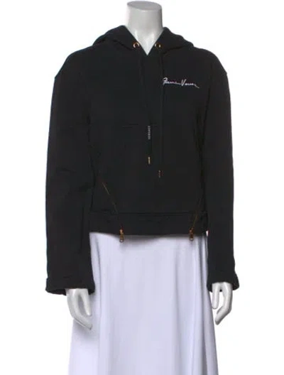 Pre-owned Versace Graphic Print Crew Neck Sweatshirt In Black