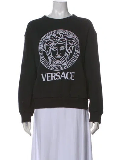 Pre-owned Versace Graphic Print Crew Neck Sweatshirt In Multi