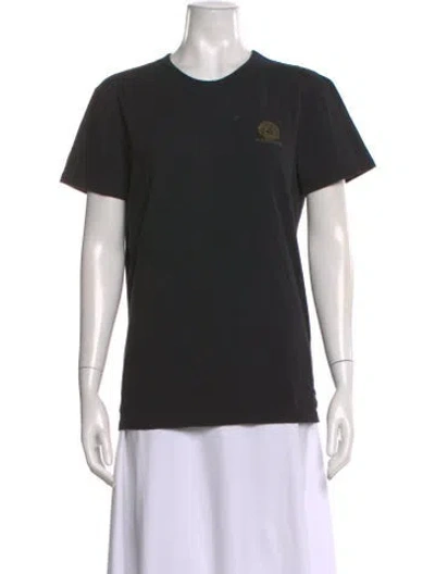 Pre-owned Versace Graphic Print Crew Neck T-shirt In Black