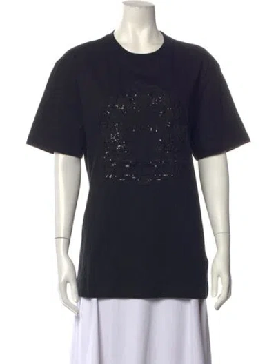 Pre-owned Versace Graphic Print Crew Neck T-shirt In Blue