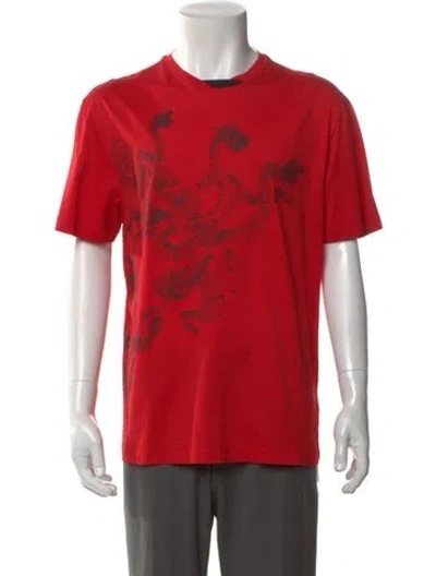 Pre-owned Versace Graphic Print Crew Neck T-shirt In Multi