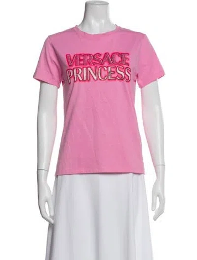 Pre-owned Versace Graphic Print Crew Neck T-shirt In Multi