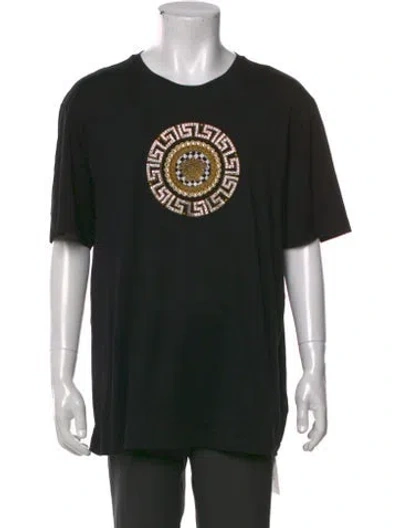 Pre-owned Versace Graphic Print Crew Neck T-shirt In Multi