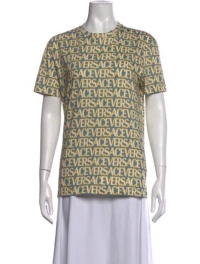 Pre-owned Versace Graphic Print Crew Neck T-shirt In Multicolor