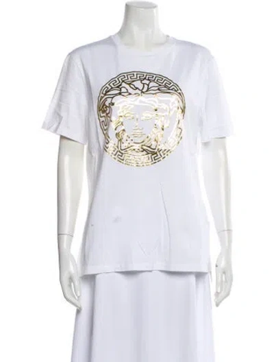 Pre-owned Versace Graphic Print Crew Neck T-shirt W/ Tags In Neutral