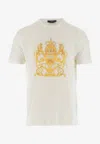 Versace Graphic Print Crewneck T-shirt In White