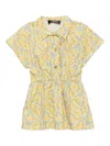 Versace Graphic-print Dress In Yellow