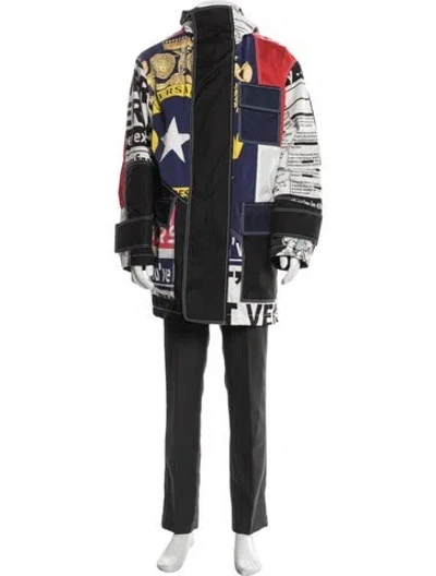 Pre-owned Versace Graphic Print Jacket In Black