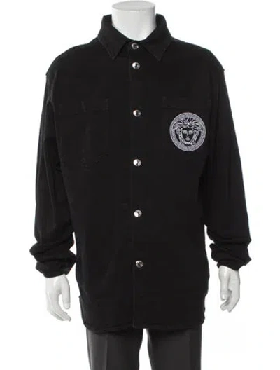 Pre-owned Versace Graphic Print Jacket W/ Tags In Black