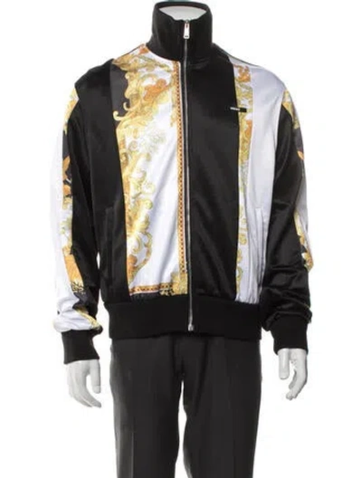 Pre-owned Versace Graphic Print Jacket W/ Tags In Black