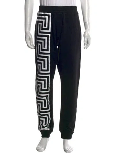 Pre-owned Versace Graphic Print Joggers In Black