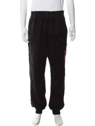 Pre-owned Versace Graphic Print Joggers In Black