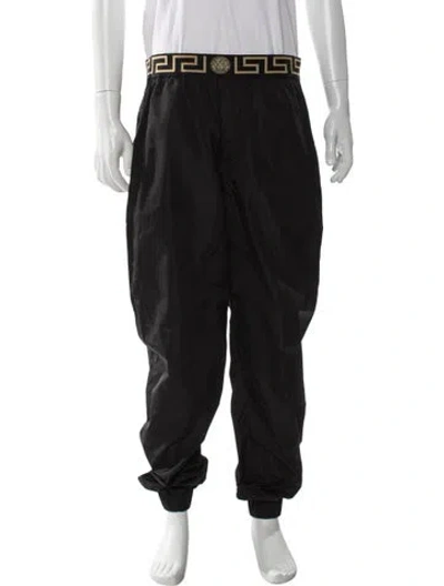 Pre-owned Versace Graphic Print Lounge Bottoms In Black