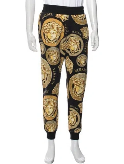 Pre-owned Versace Graphic Print Lounge Bottoms In Multicolor