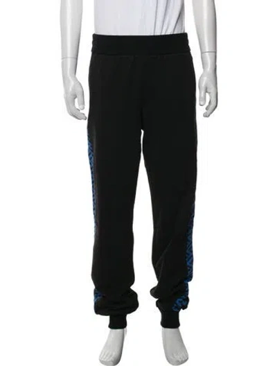 Pre-owned Versace Graphic Print Lounge Bottoms W/ Tags In Black