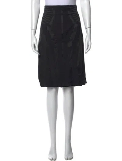 Pre-owned Versace Graphic Print Midi Length Skirt In Black