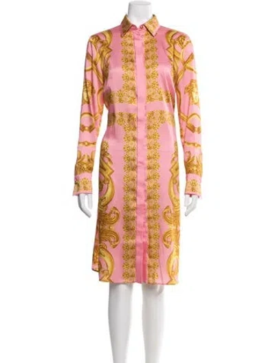 Pre-owned Versace Graphic Print Nightgown In Pink