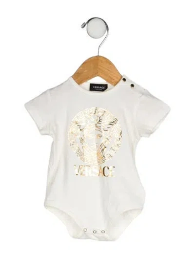 Pre-owned Versace Babies' Graphic Print One Piece In Neutrals
