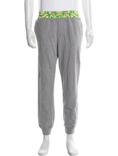 Pre-owned Versace Graphic Print Pajama Bottoms In Grey