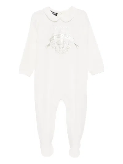 Versace Babies' Graphic-print Pajama In White