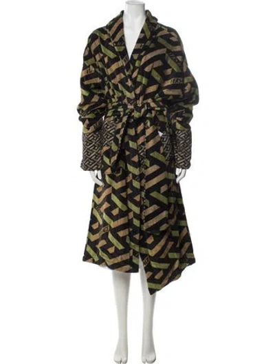 Pre-owned Versace Graphic Print Robe In Multicolor