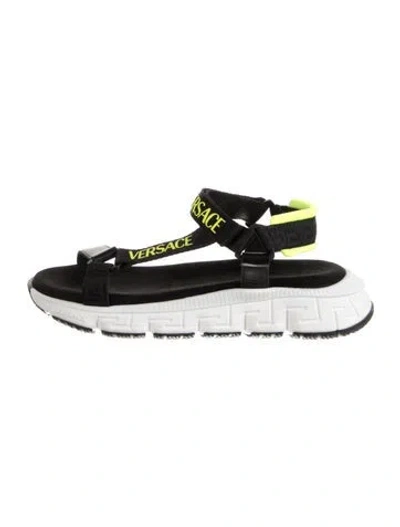 Pre-owned Versace Graphic Print Sandals In Multi