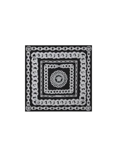 Versace Graphic-print Scarf In Black