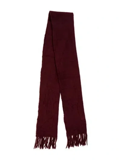 Pre-owned Versace Graphic Print Scarf In Red