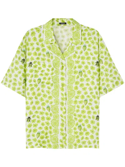 Versace "garden De Fraise" Shirt In Multicolor