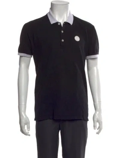 Pre-owned Versace Graphic Print Short Sleeve Shirt In Black
