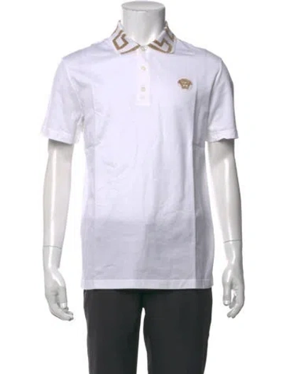 Pre-owned Versace Graphic Print Short Sleeve In White