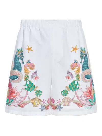 VERSACE GRAPHIC-PRINT SHORTS