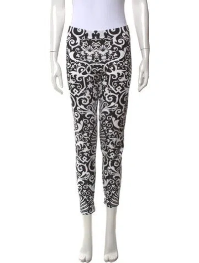 Pre-owned Versace Graphic Print Skinny Leg Pants In Multi