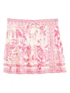 Versace Graphic-print Skirt In Pink