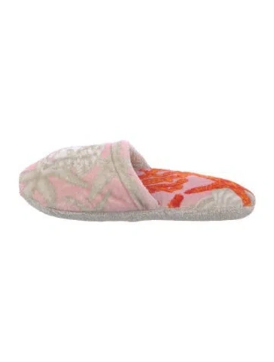 Pre-owned Versace Graphic Print Slippers W/ Tags In Pink