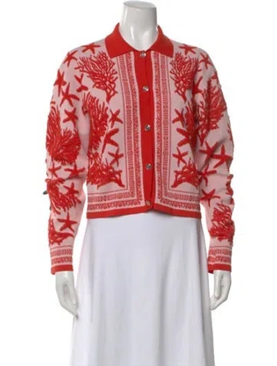 Pre-owned Versace Graphic Print Sweater In Red