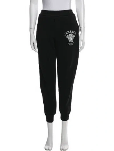 Pre-owned Versace Graphic Print Sweatpants In Black