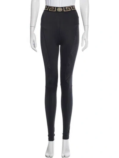 Pre-owned Versace Graphic Print Sweatpants In Black