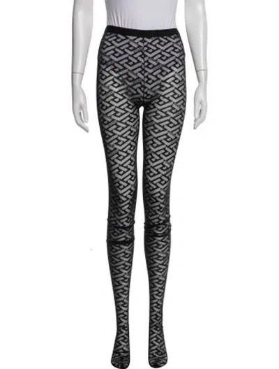 Pre-owned Versace Graphic Print Sweatpants W/ Tags In Black